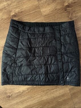 Smartwool Black Quilted Button-Front Women's Skirt